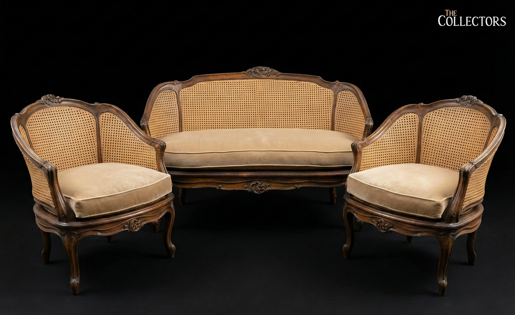 Provençal Cane Serenade - A Louis XV Sofa Set