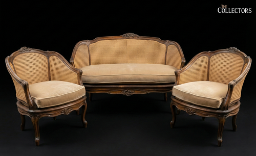 Provençal Cane Serenade - A Louis XV Sofa Set
