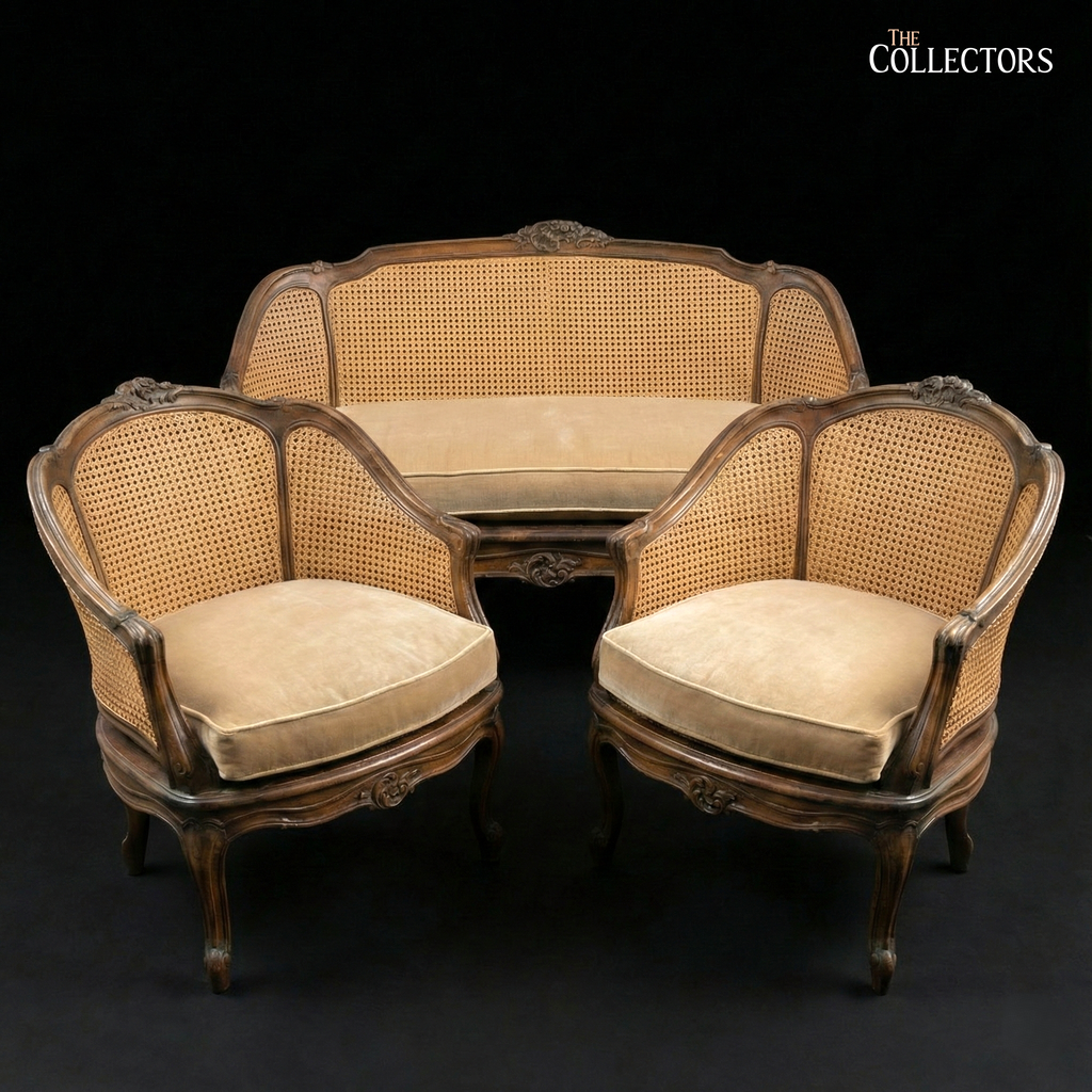 Provençal Cane Serenade - A Louis XV Sofa Set