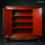 Imperial Vermilion Dragon Cabinet - Ming Lacquer Tradition
