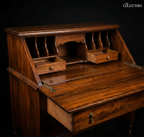 The Regency Scribe’s Drop-Front Bureau  & Sabre-Back Chair Ensemble
