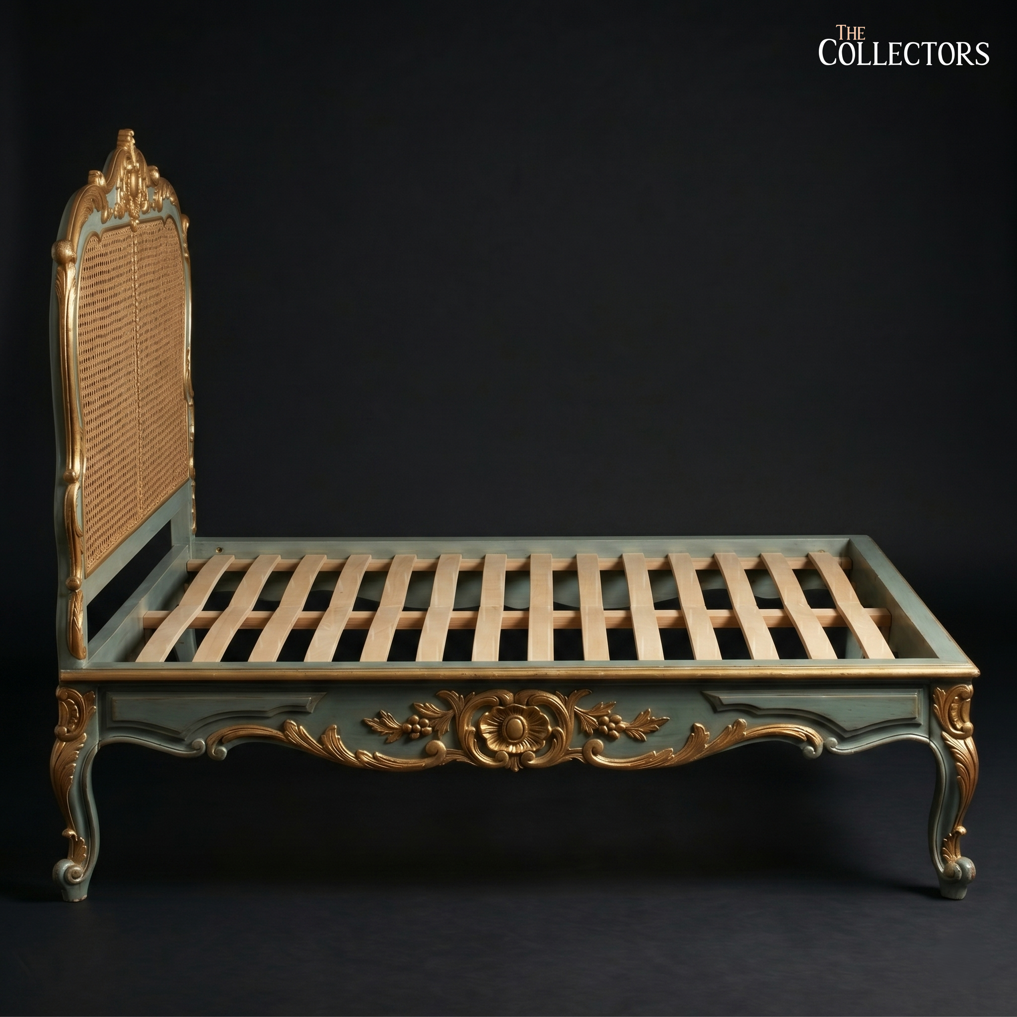Rocaille & Rosette - A French Vert Céladon Lit de Maître