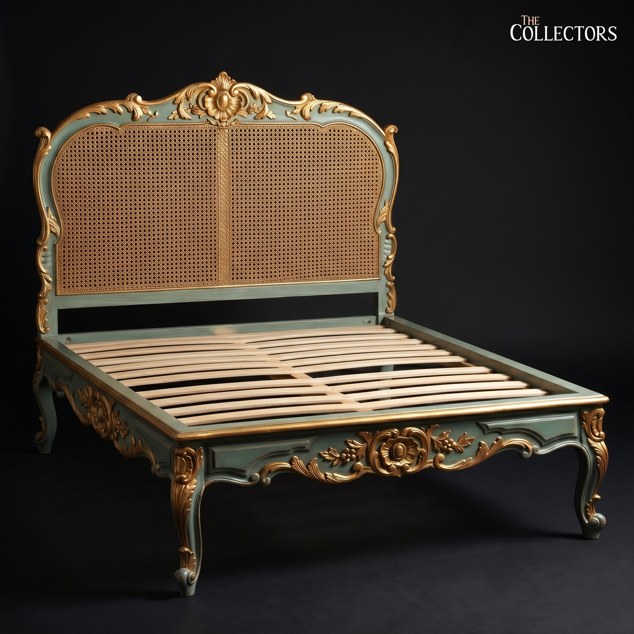 Rocaille & Rosette - A French Vert Céladon Lit de Maître