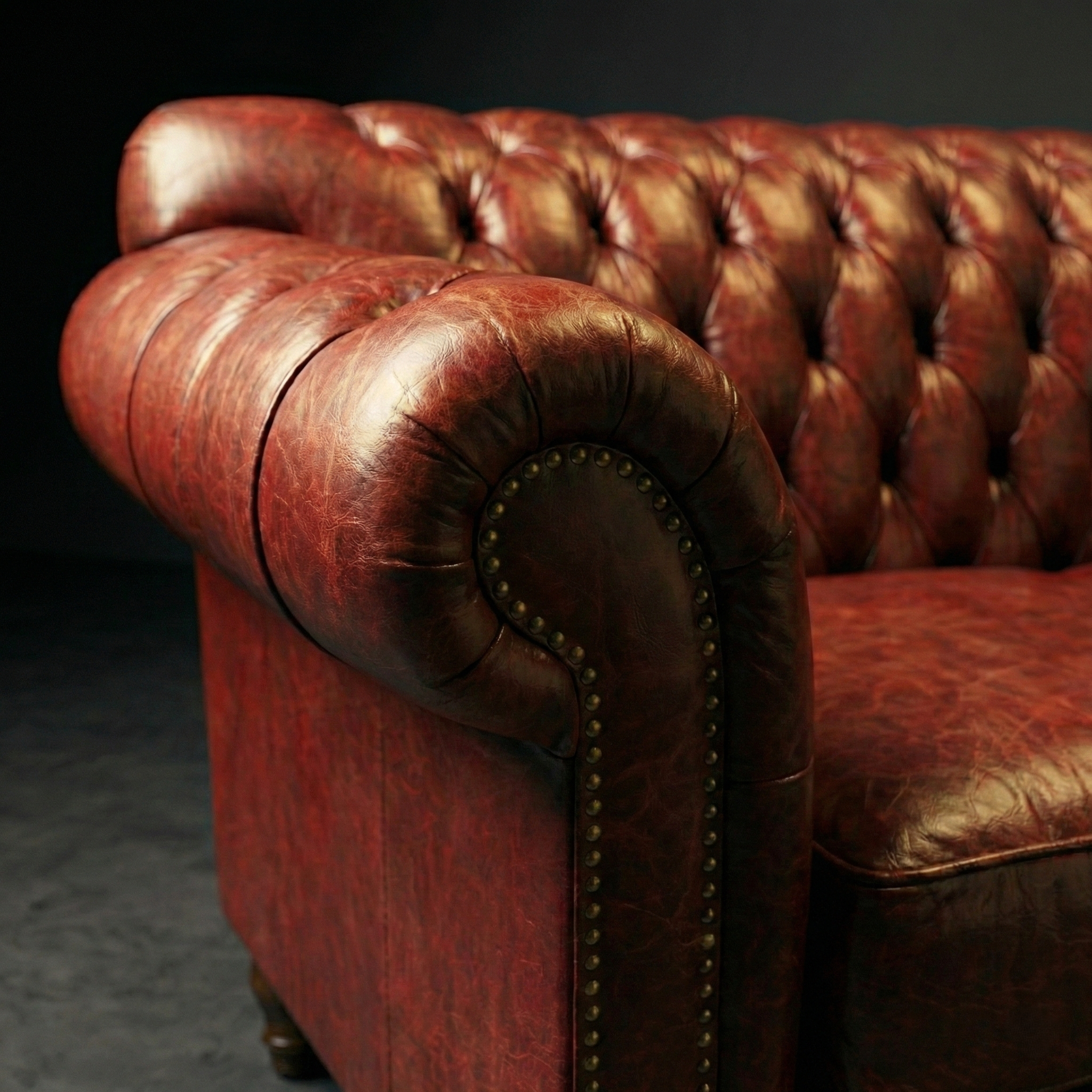 Savile Row Chesterfield Leather Sofa