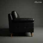 SoHo Mid-Century Modern Leather Lounger