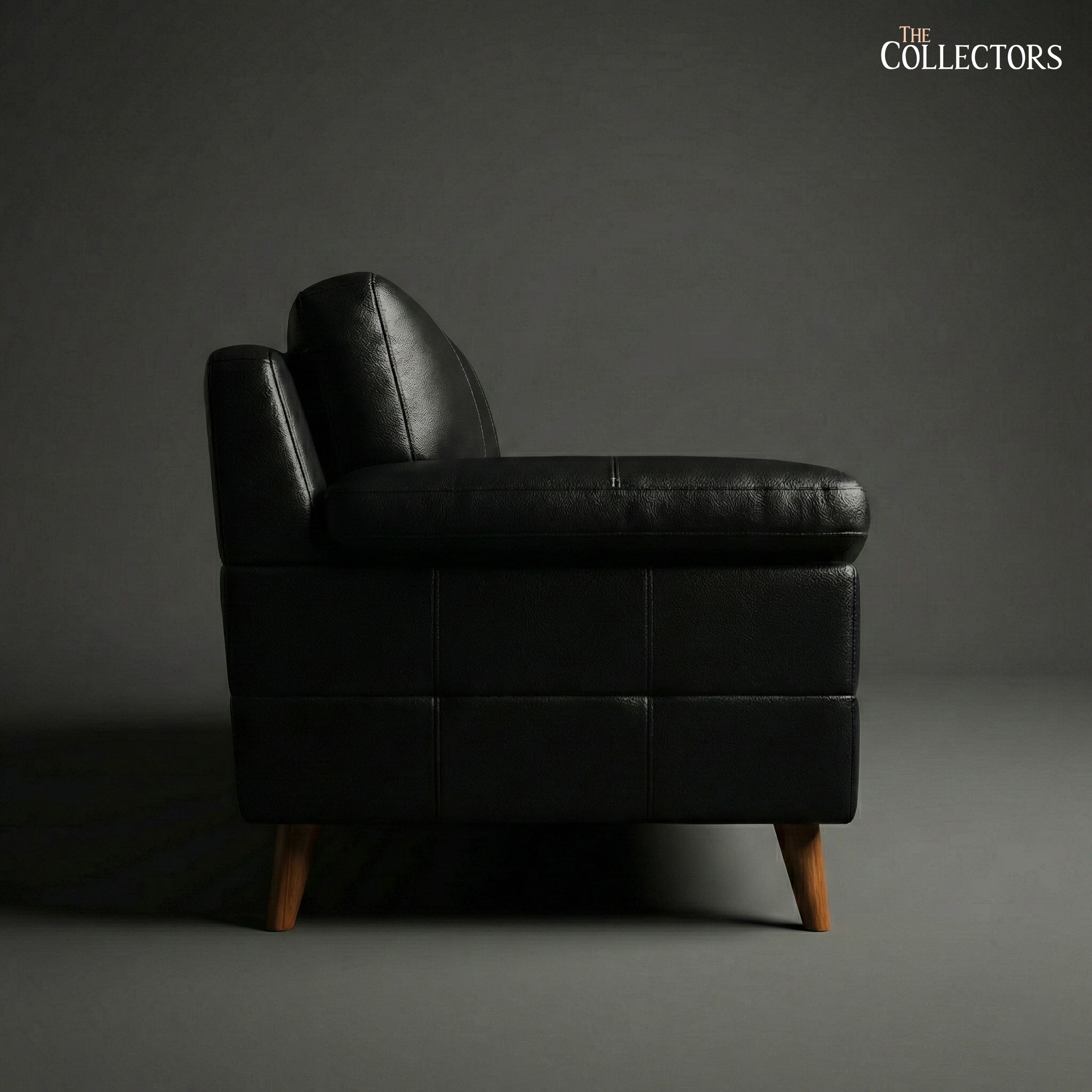 SoHo Mid-Century Modern Leather Lounger