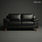 SoHo Mid-Century Modern Leather Lounger