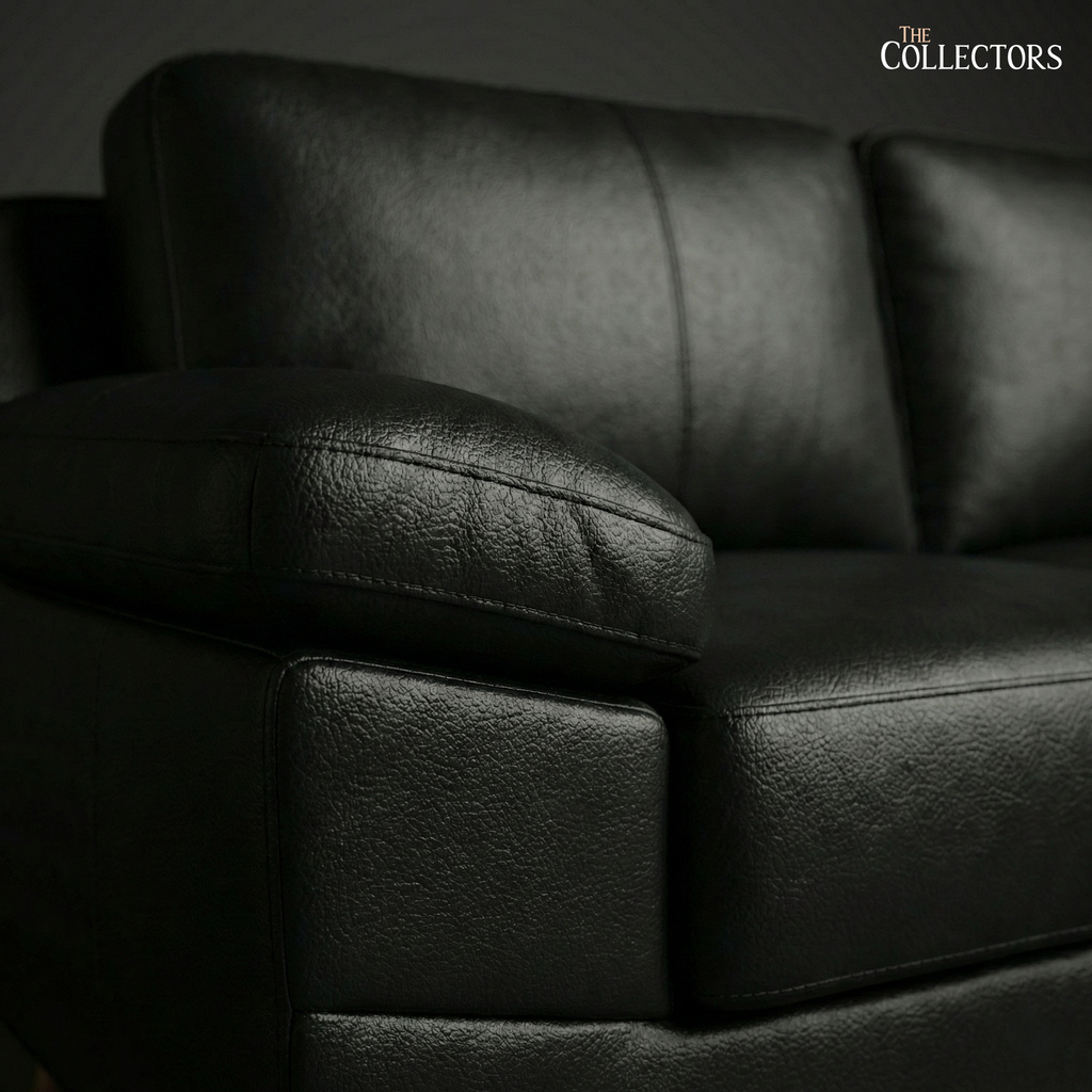 SoHo Mid-Century Modern Leather Lounger