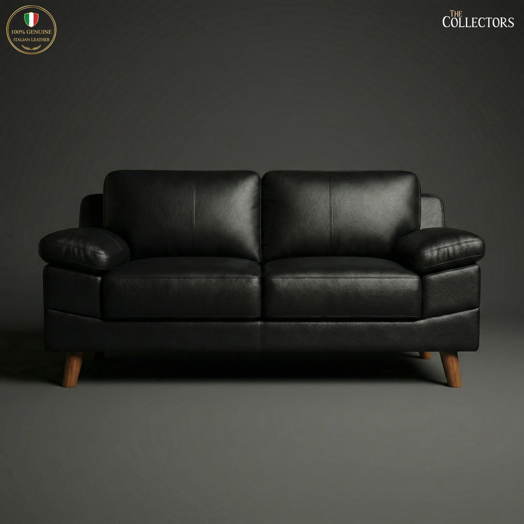 SoHo Mid-Century Modern Leather Lounger