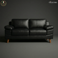 SoHo Mid-Century Modern Leather Lounger
