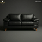 SoHo Mid-Century Modern Leather Lounger
