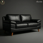 SoHo Mid-Century Modern Leather Lounger