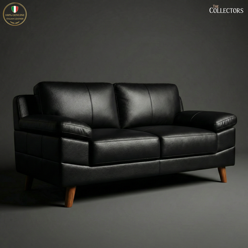 SoHo Mid-Century Modern Leather Lounger