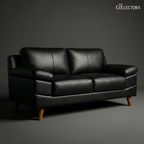 SoHo Mid-Century Modern Leather Lounger