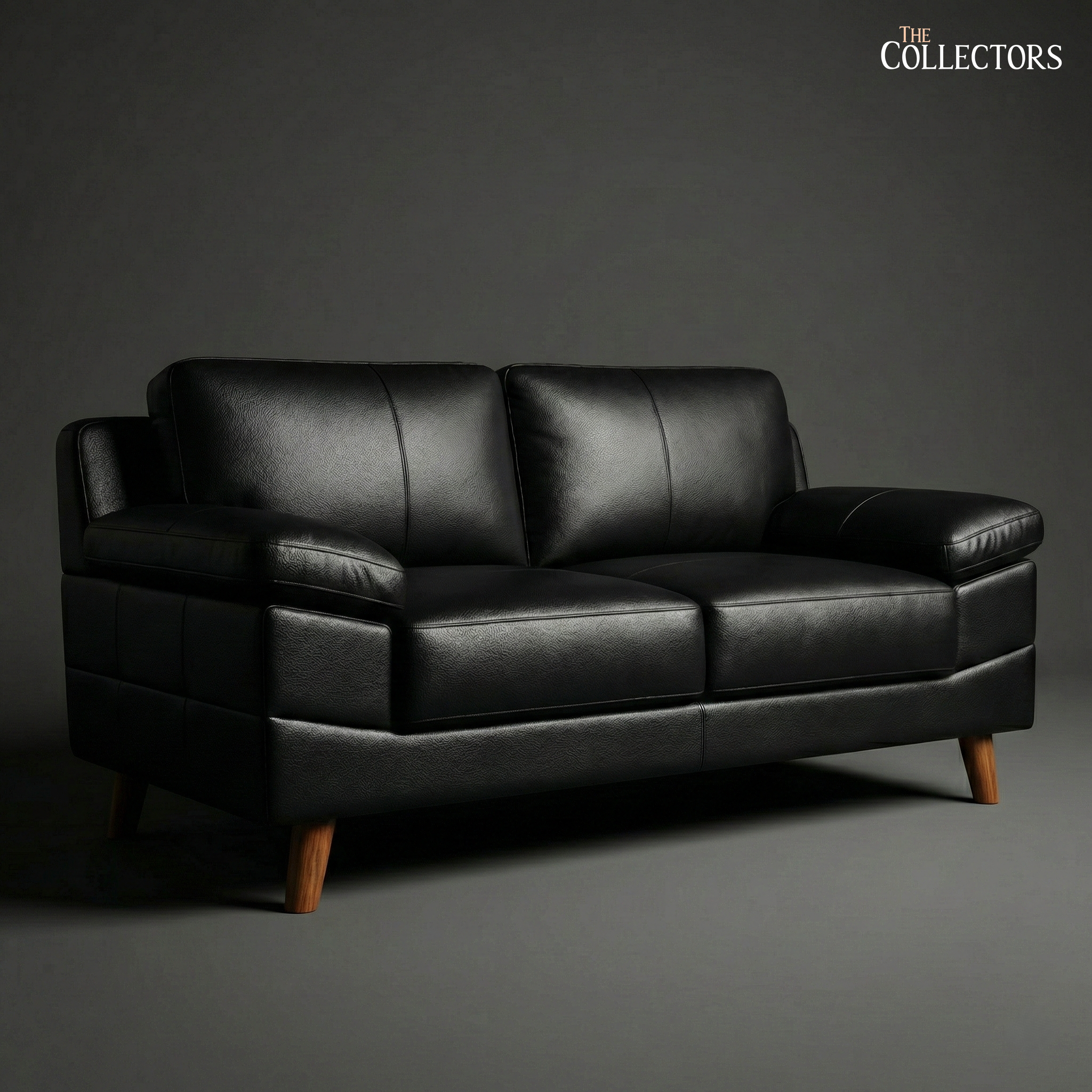 SoHo Mid-Century Modern Leather Lounger