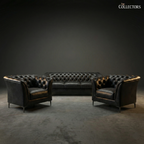 St. James’s Club Modernist Chesterfield Sofa Set