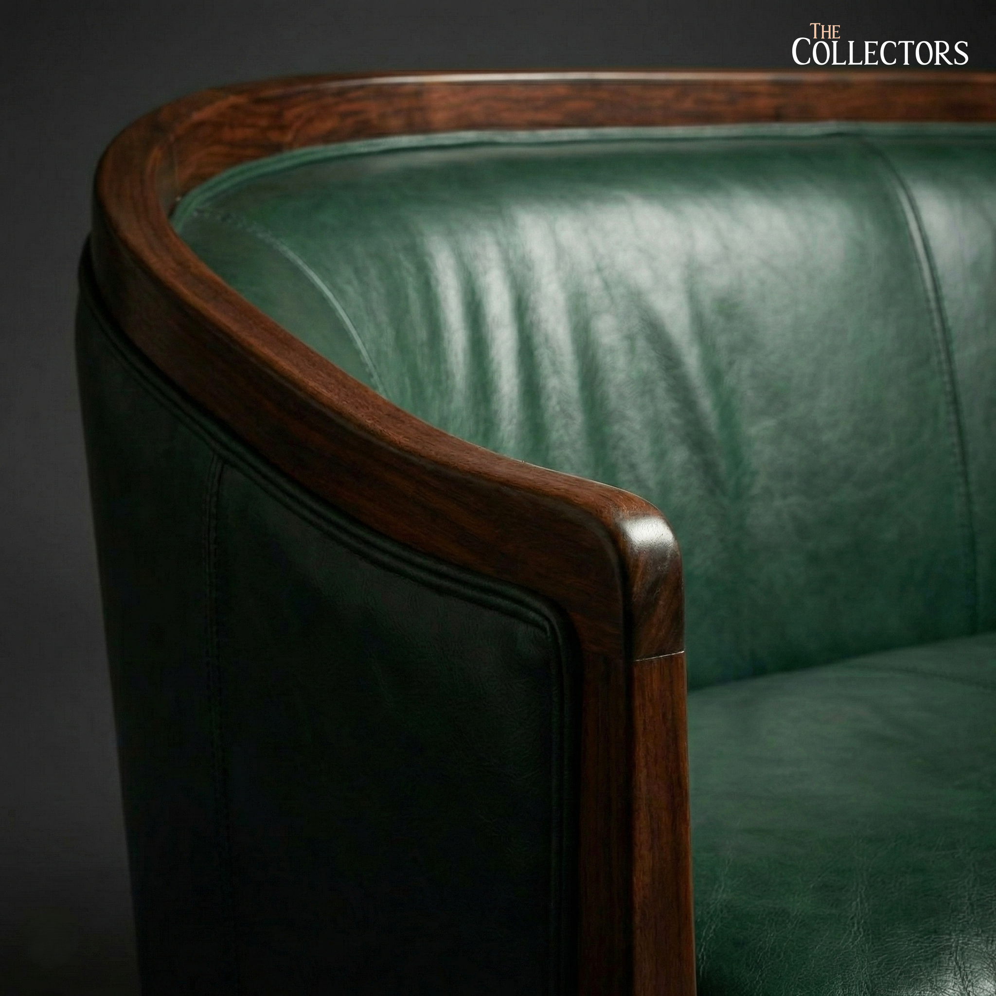 Strasbourg Salon Art Deco Leather Sofa