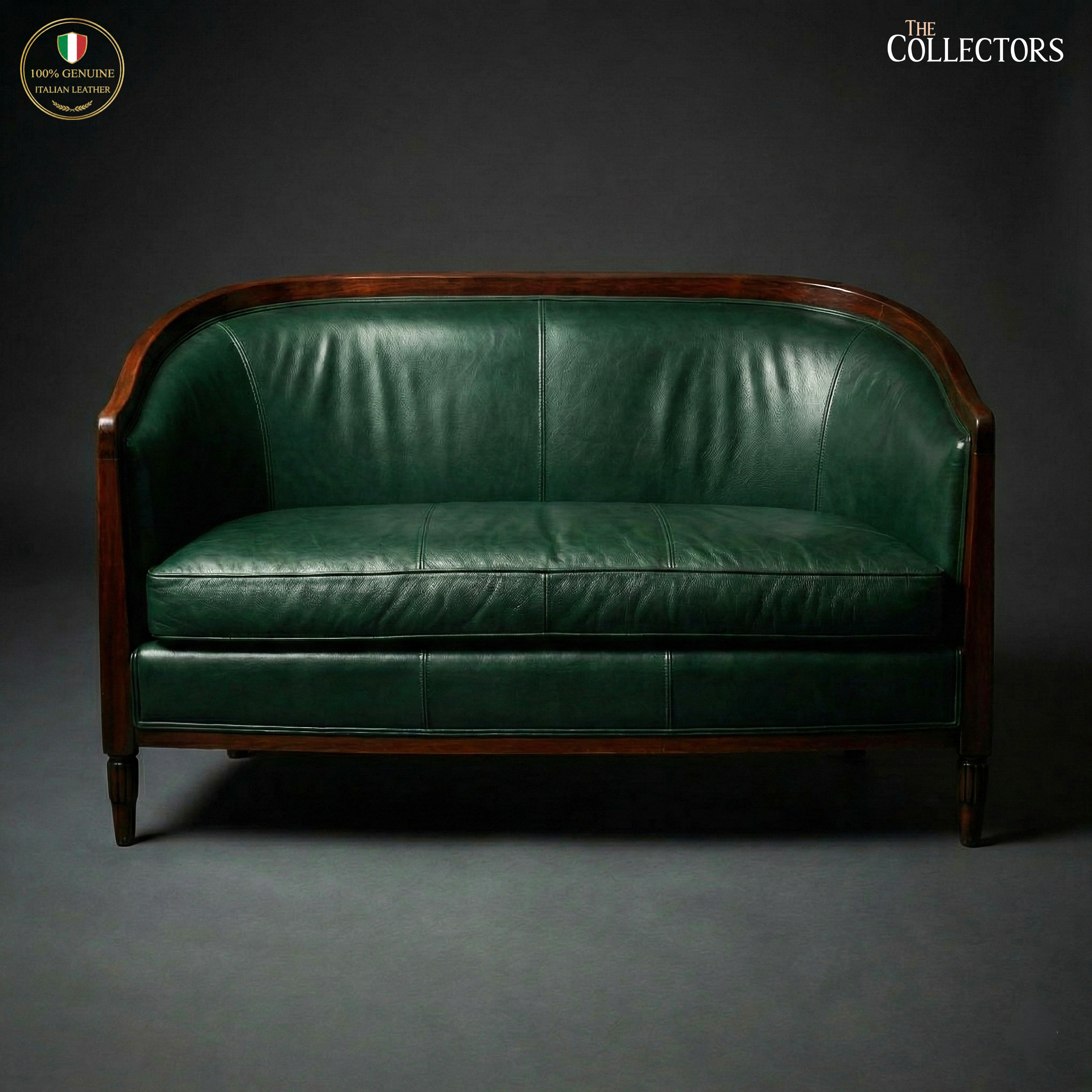 Strasbourg Salon Art Deco Leather Sofa