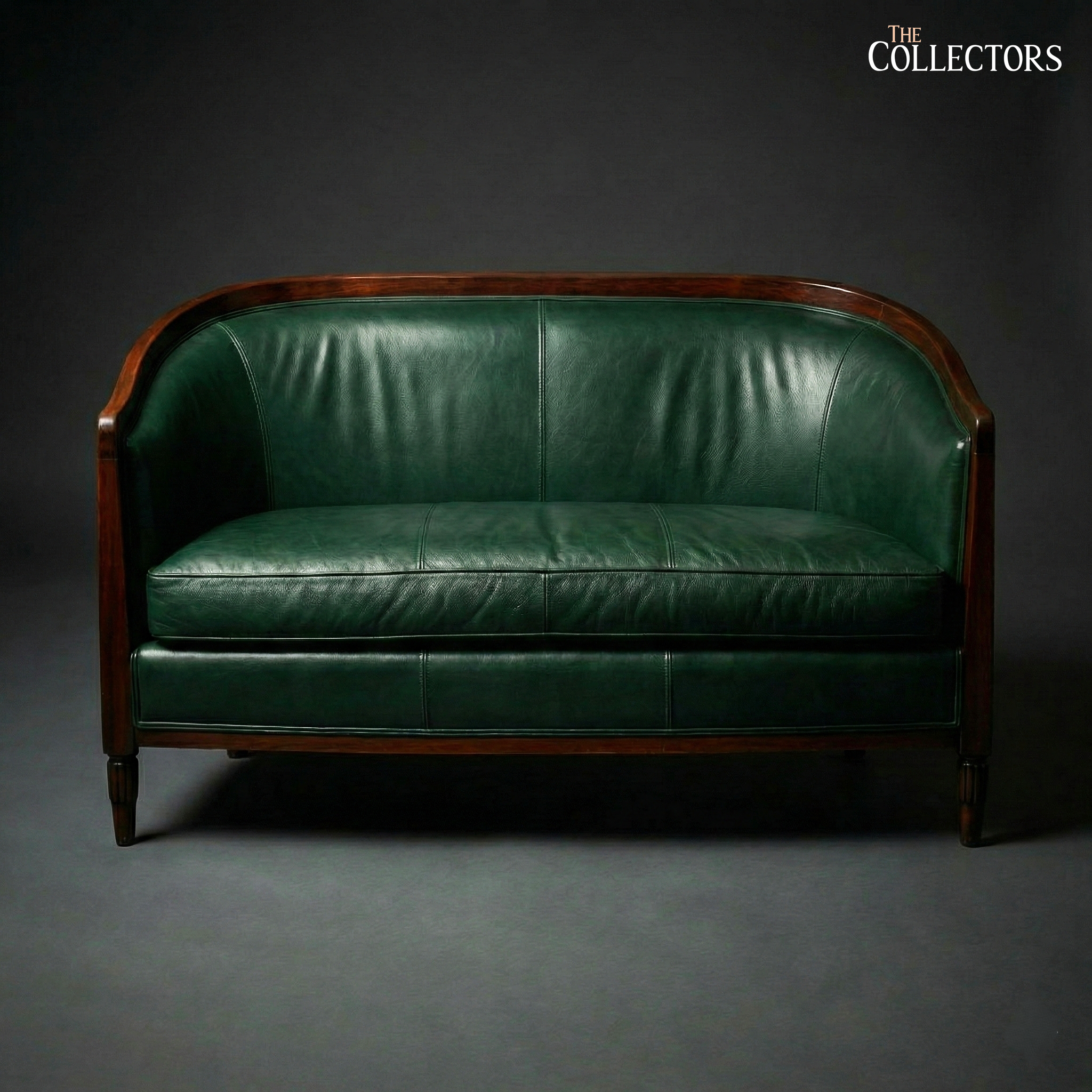 Strasbourg Salon Art Deco Leather Sofa