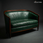 Strasbourg Salon Art Deco Leather Sofa