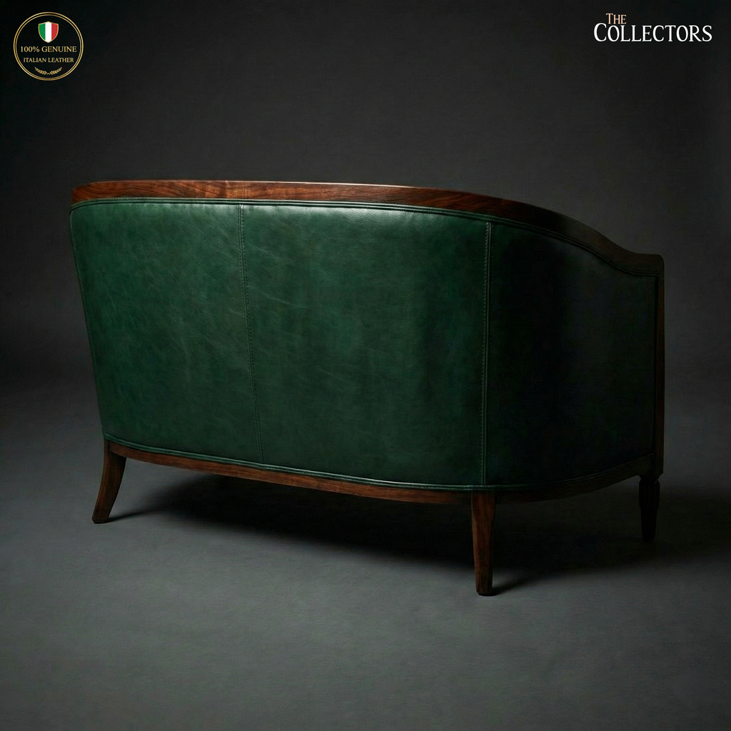 Strasbourg Salon Art Deco Leather Sofa