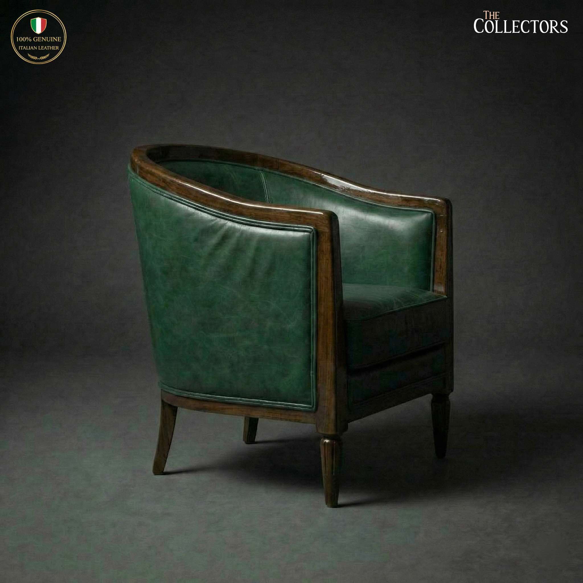 Strasbourg Salon Art Deco Leather Sofa