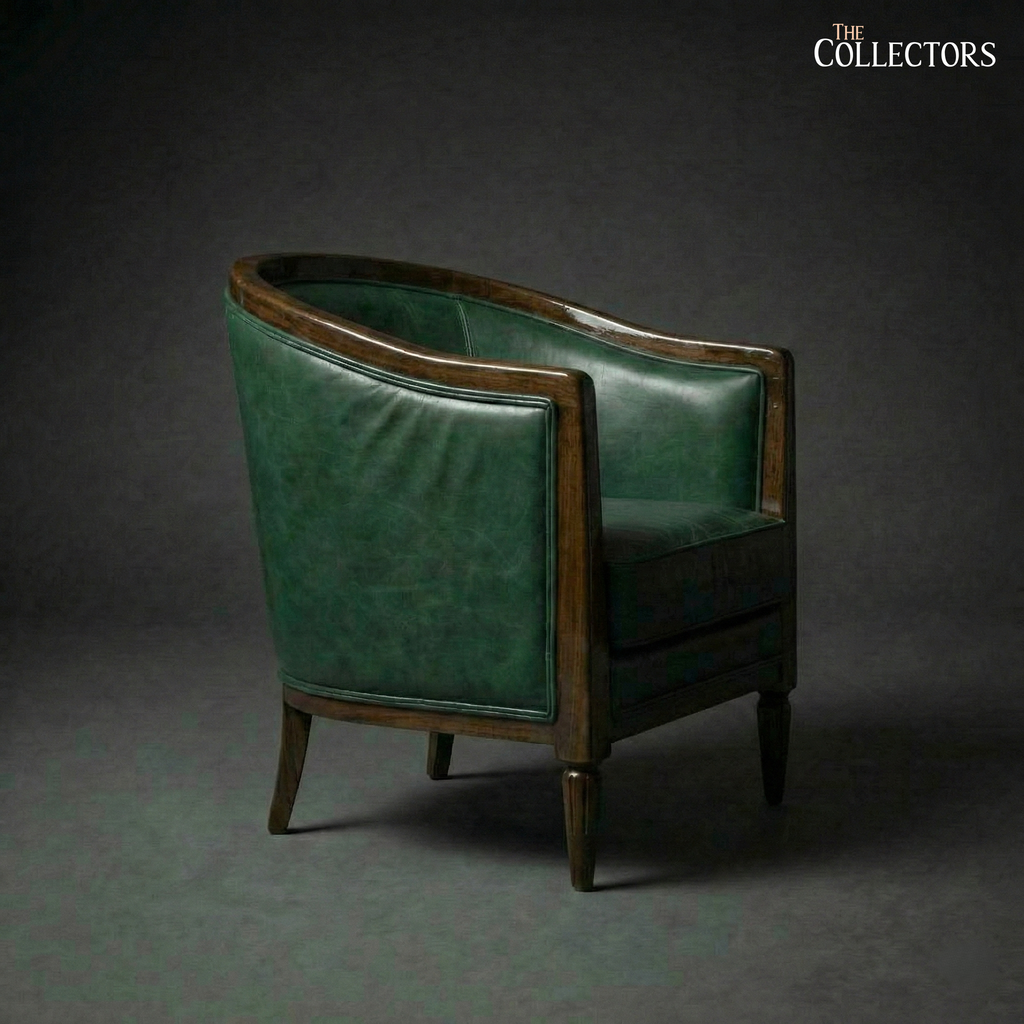 Strasbourg Salon Art Deco Leather Sofa