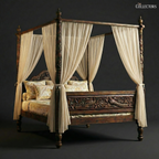 Suratte Peacock Court Four Poster Bed