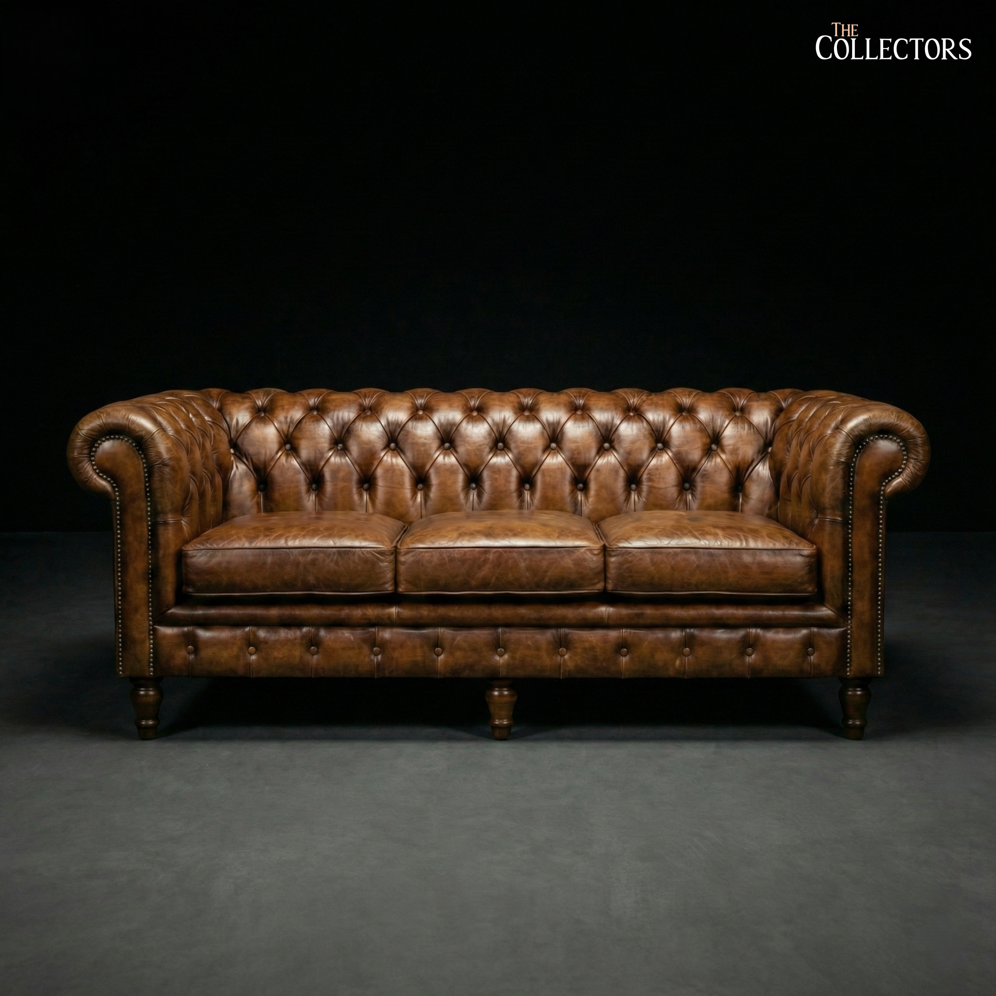 The Westminster Gentleman’s Chesterfield Three Seater Leather Sofa