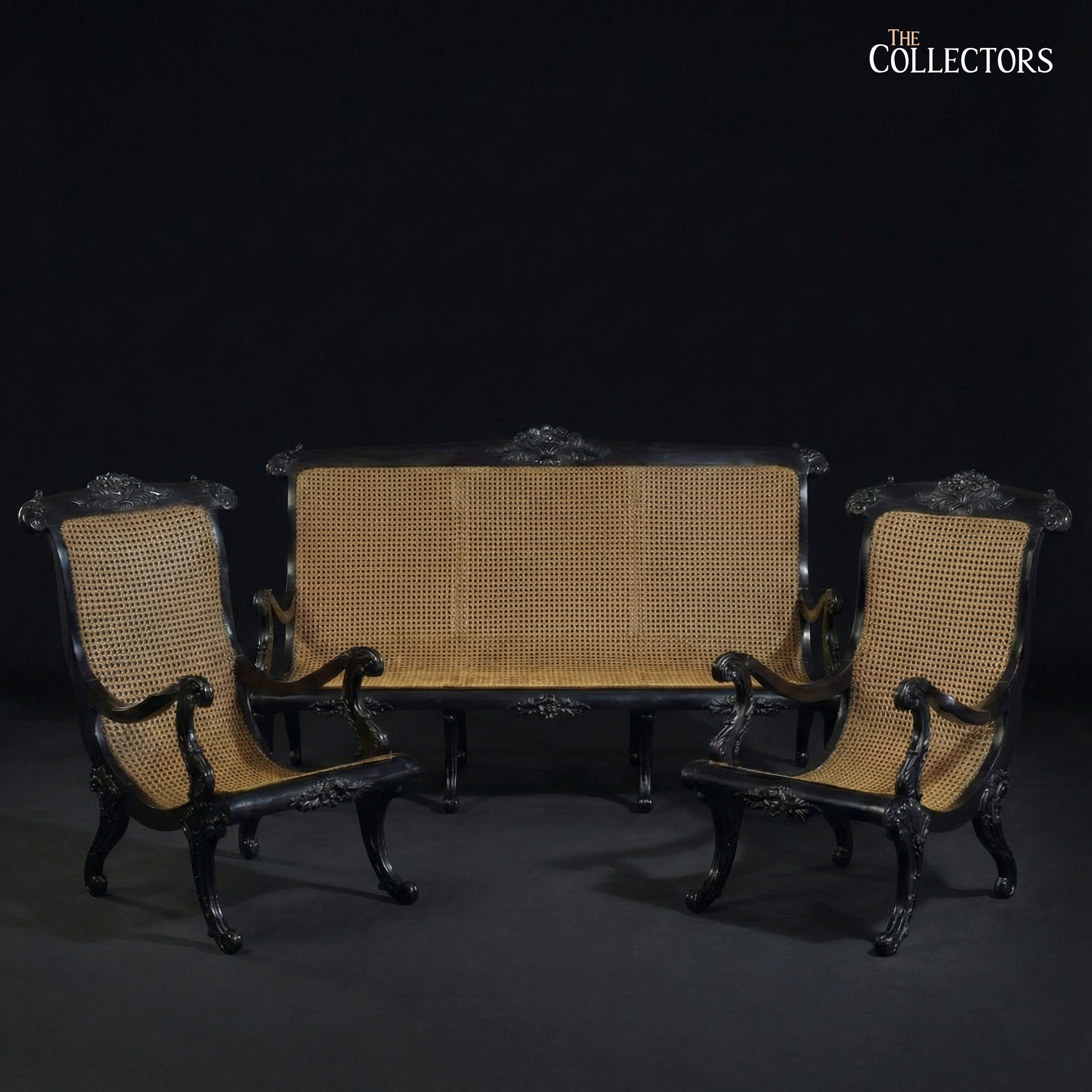 The Ceylonese Cane & Ebony Sitting Suite