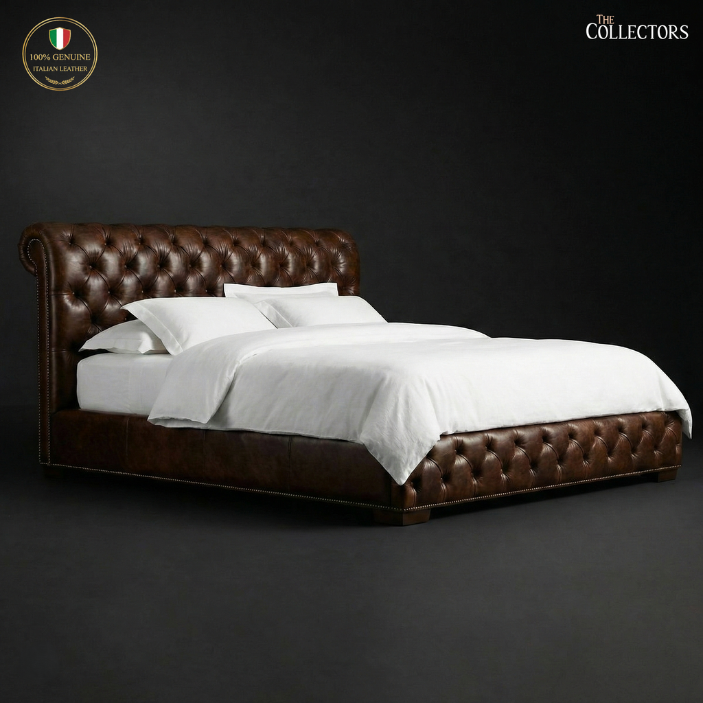 The Winston Chesterfield Leather Bed