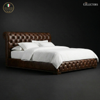 The Winston Chesterfield Leather Bed