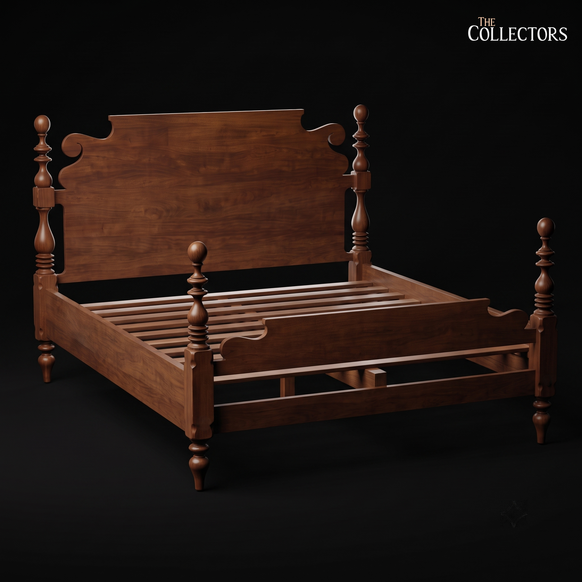 The Ballygunge Colonial Turned Post Bed