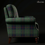 The Balmoral Library Chair in Victorian Tartan