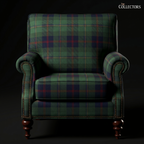 The Balmoral Library Chair in Victorian Tartan