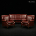 The Bordeaux Manor Leather Salon Set