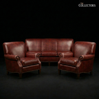 The Bordeaux Manor Leather Salon Set