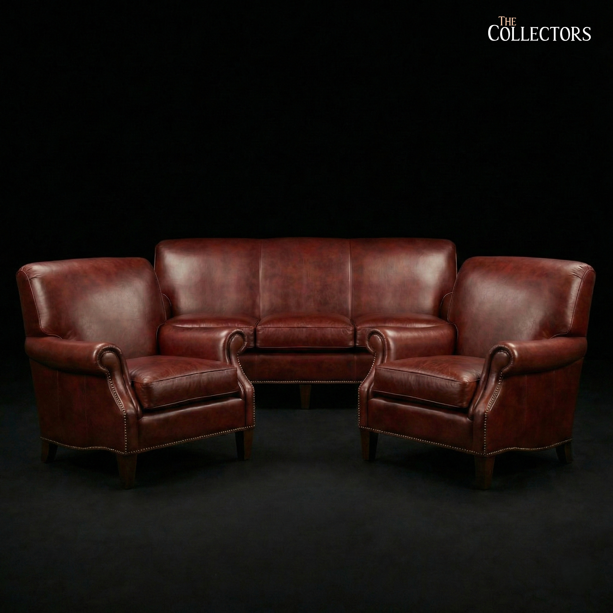 The Bordeaux Manor Leather Salon Set