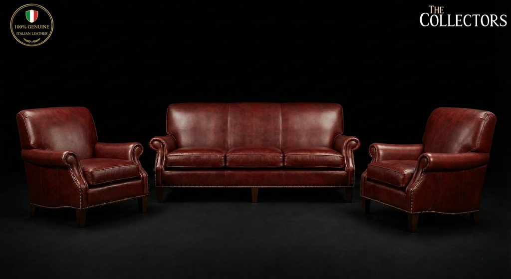 The Bordeaux Manor Leather Salon Set