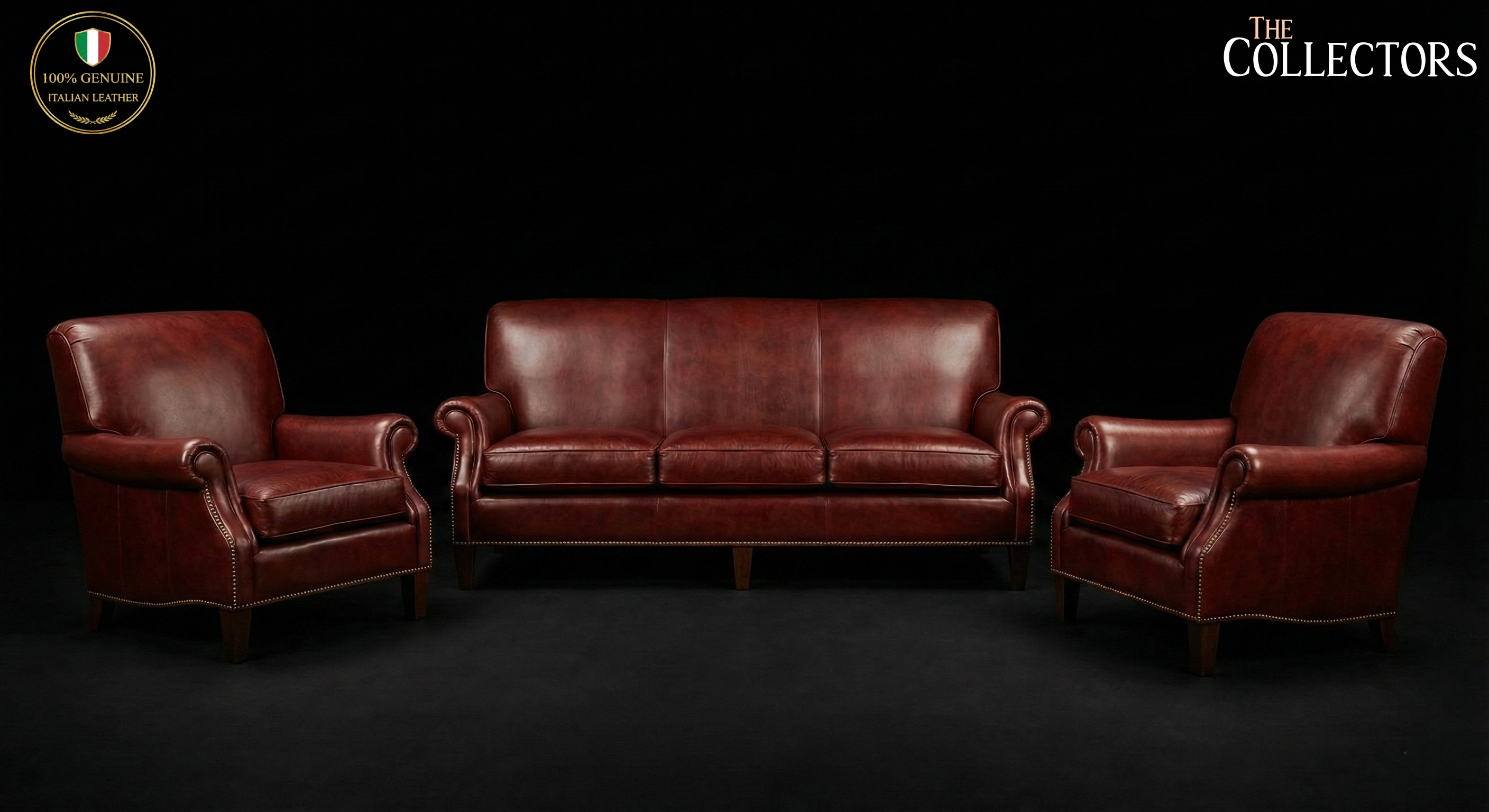 The Bordeaux Manor Leather Salon Set