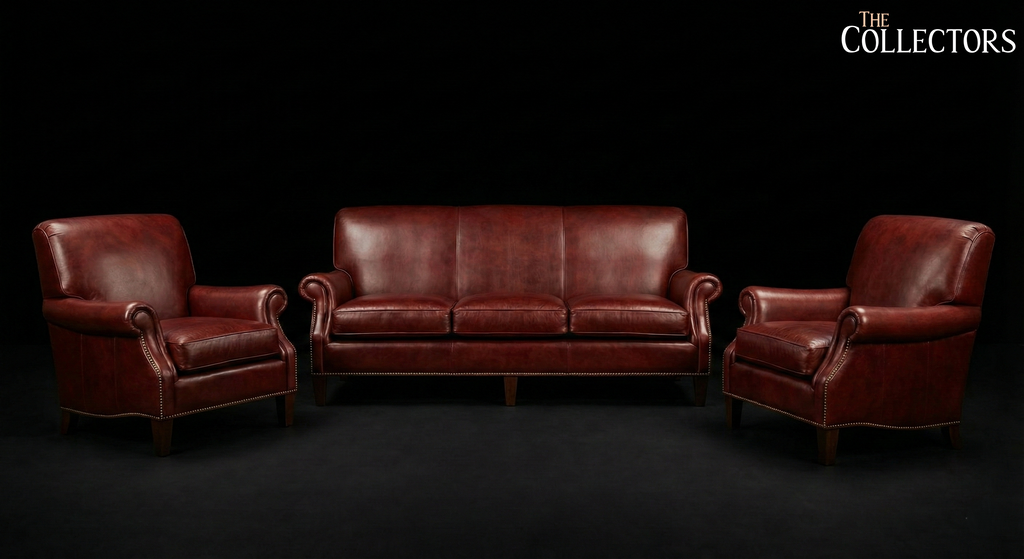 The Bordeaux Manor Leather Salon Set
