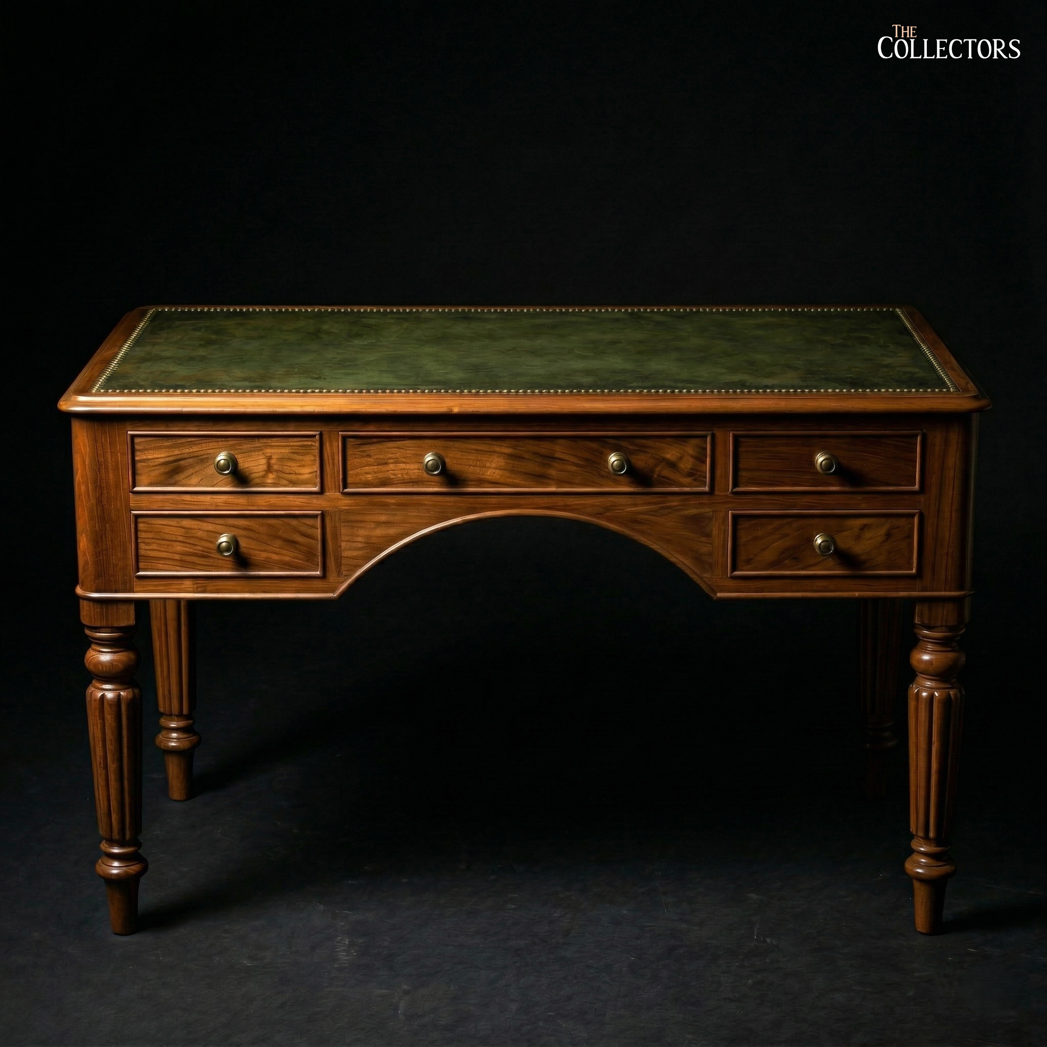 The Bristol Kneehole Leather-Top Desk