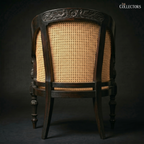 The Ceylonese Colonial Carved Cane Bergère