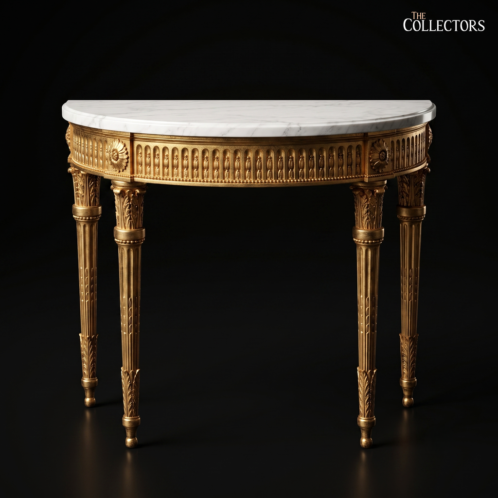 The Chantilly Giltwood Demi-Lune Console