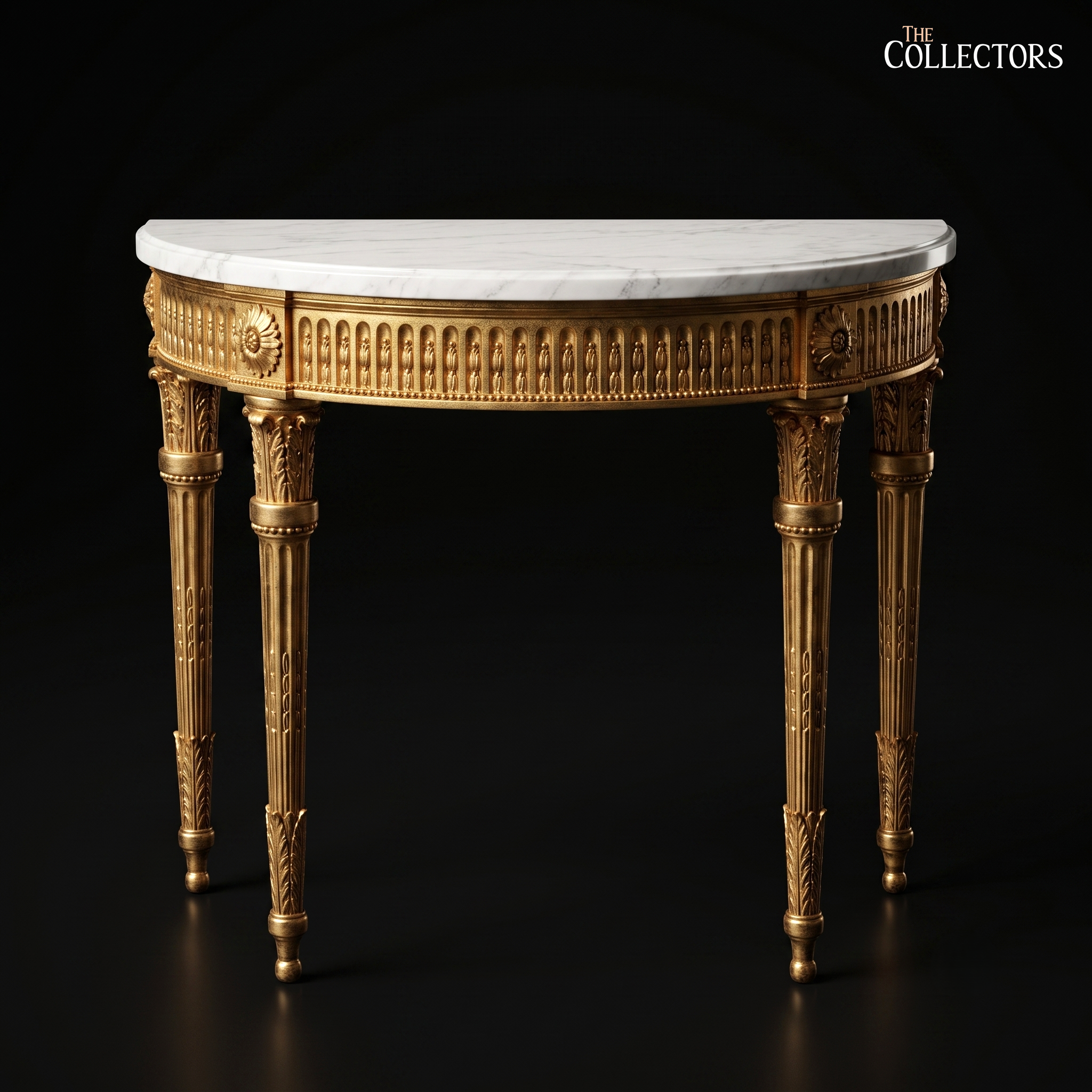 The Chantilly Giltwood Demi-Lune Console
