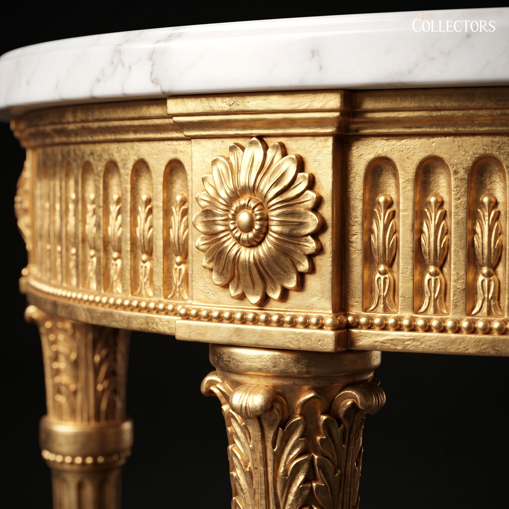 The Chantilly Giltwood Demi-Lune Console