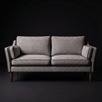 The Chelsea Houndstooth Mid-Century Loveseat