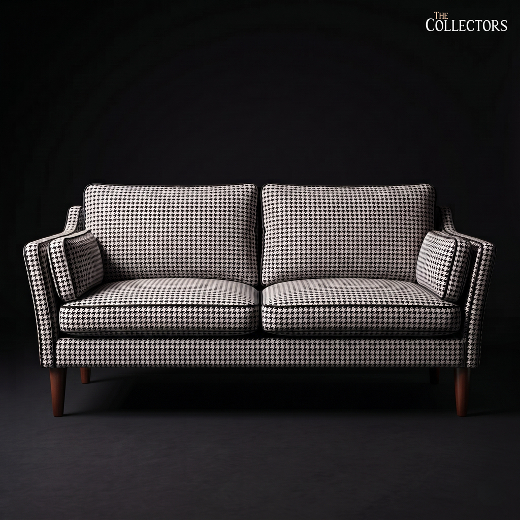 The Chelsea Houndstooth Mid-Century Loveseat