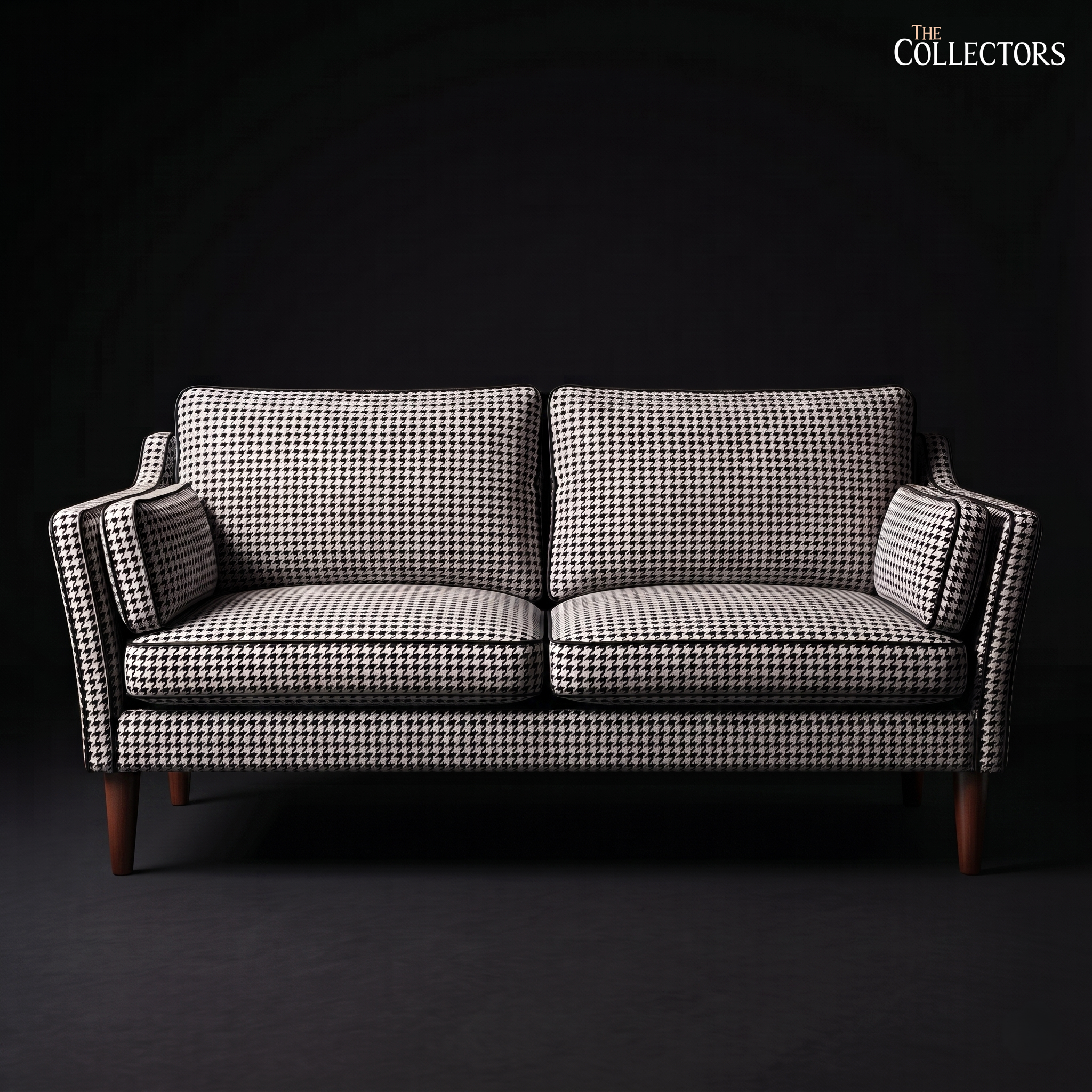 The Chelsea Houndstooth Mid-Century Loveseat