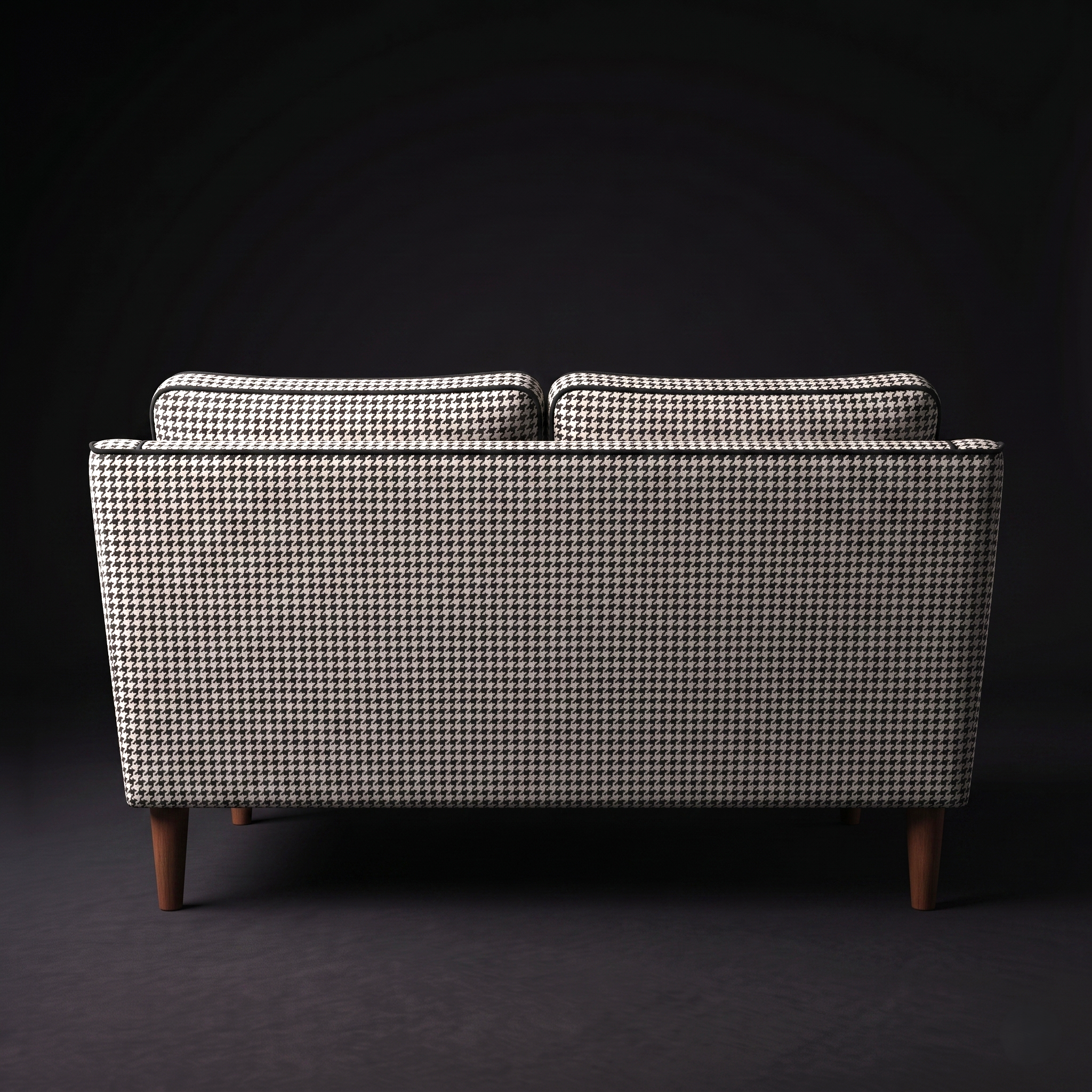 The Chelsea Houndstooth Mid-Century Loveseat